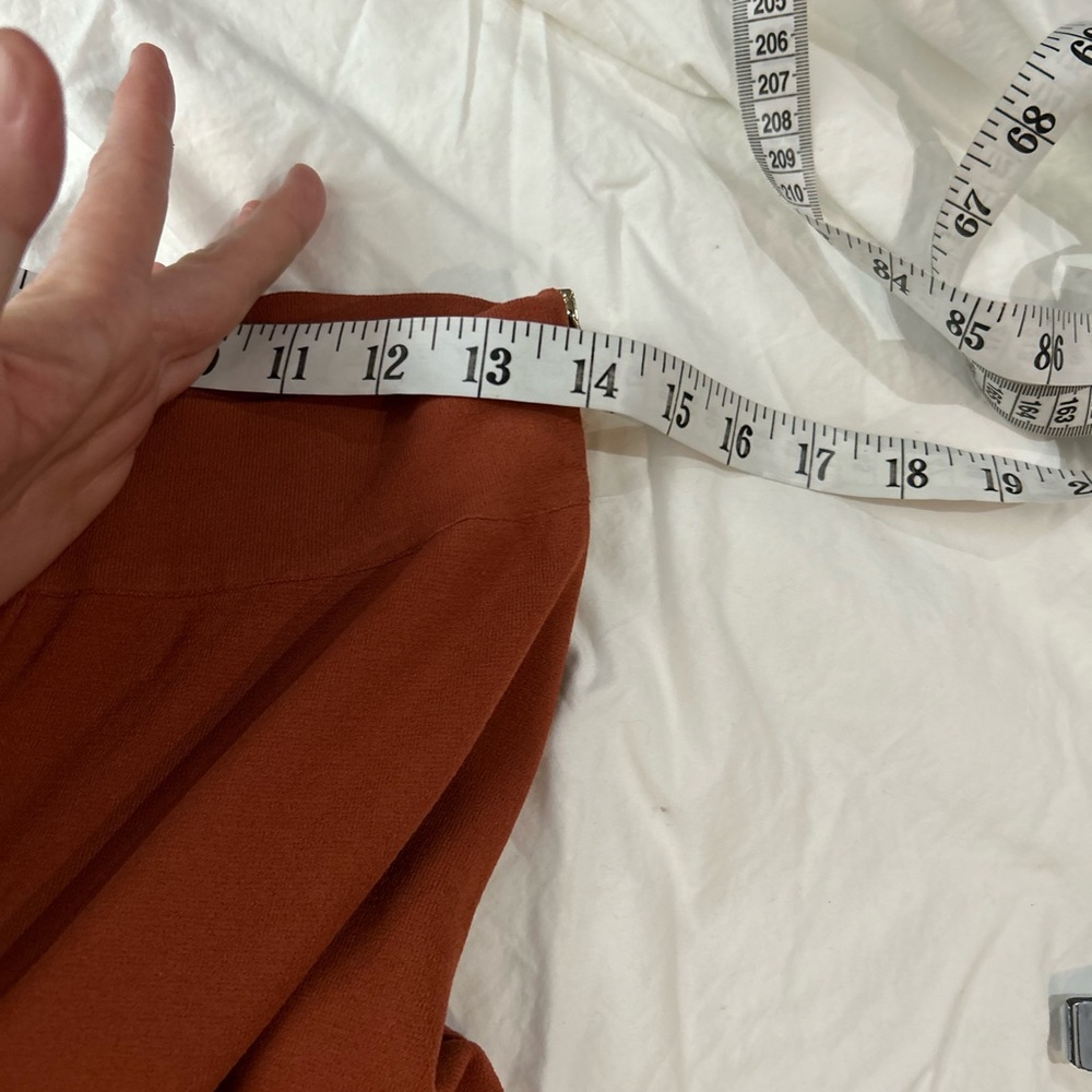 STELLA MCCARTNEY Wide‎ Leg Cropped Knit Pants Burnt Orange - Picture 12 of 16